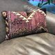 Handmade wool lumbar kilim pillow