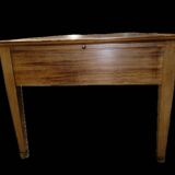 Mahogany desk with burgundy leather top – Directoire style