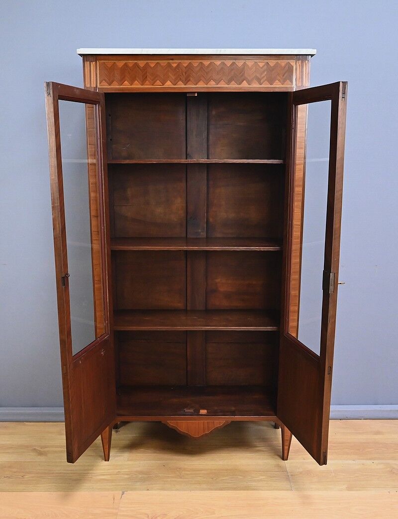 Small marquetry library, Louis XVI style – early 20th century