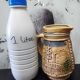 Jug / mug / vintage ceramic beer relief Breton musicians nem japa