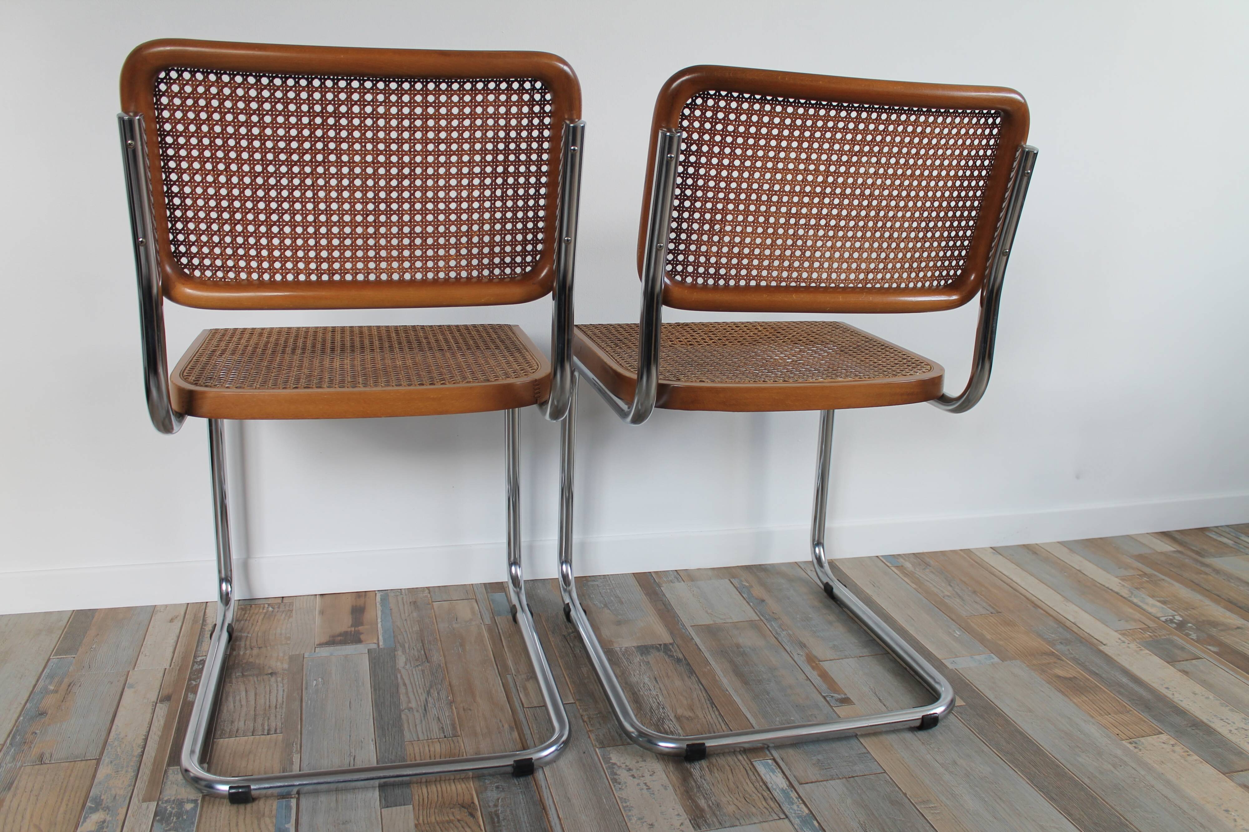 Lot 2 chairs Marcel Breuer Cesca B32