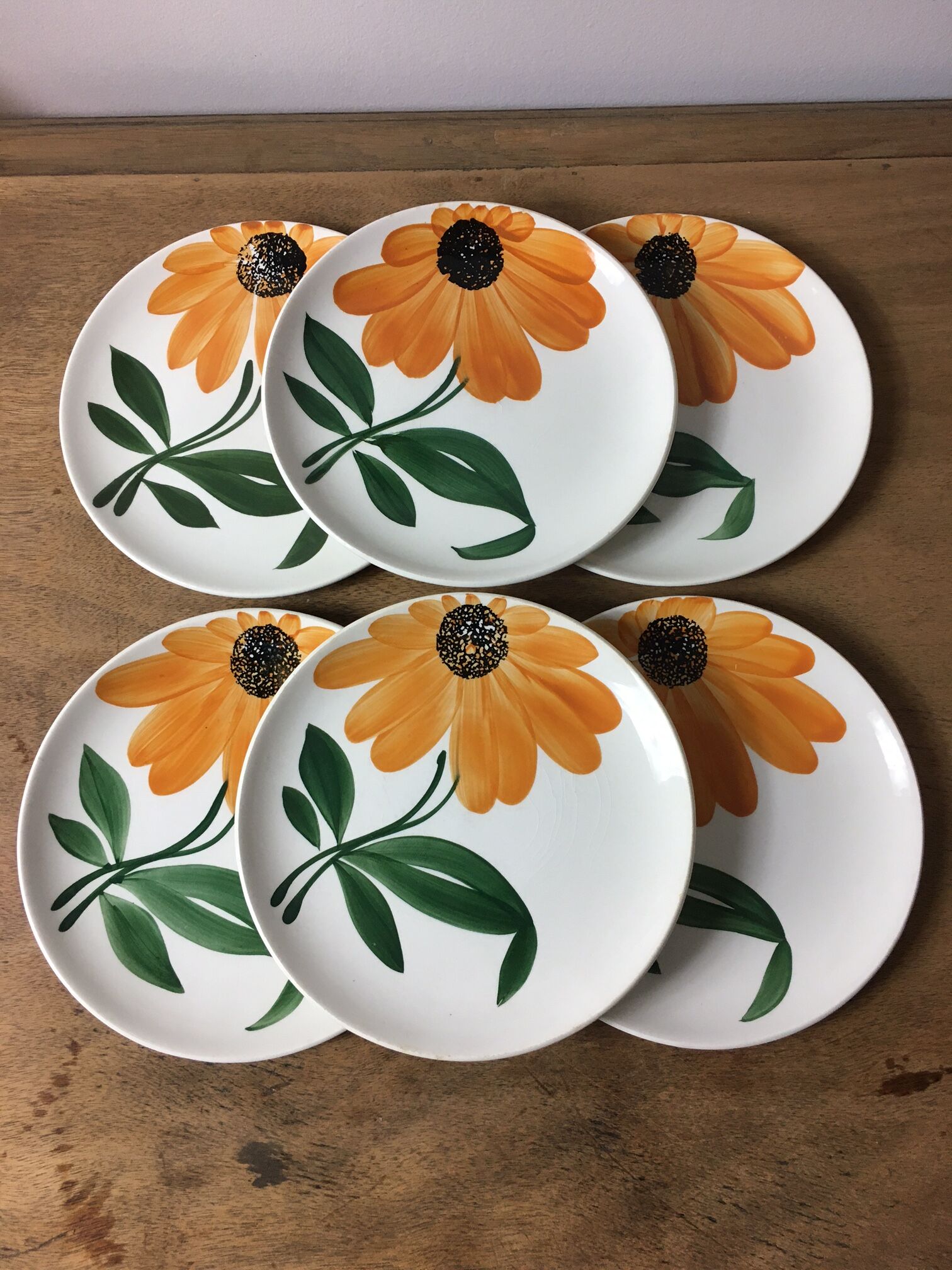 6 dessert plates manufacture of Gien