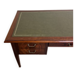 Very large Louis XVI style center minister desk in mahogany and fillets