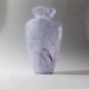 Vintage Murano glass vase from the 1970s, lilac and white swirl.