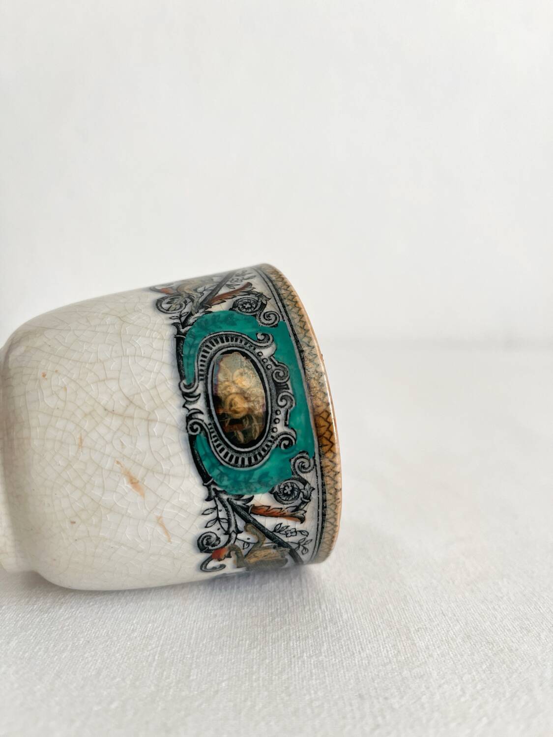 Antique English ironstone coffee cup