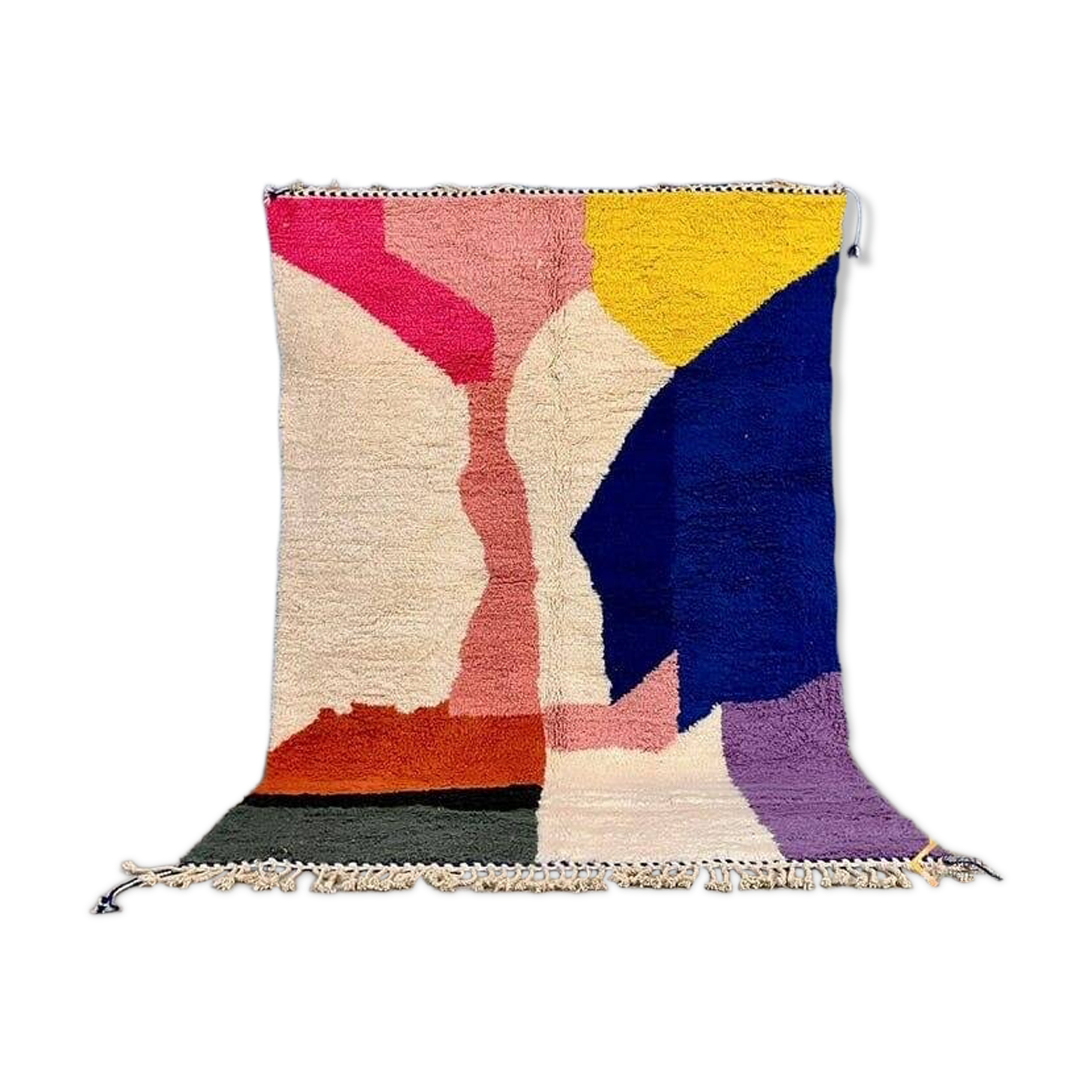 Hand-woven wool beni mrirt rug