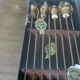 8 cocktail spoons bamboo sleeves gilded with gold late 50s 60s
