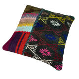 Vintage turkish kilim cushion cover, 40 x 40 cm