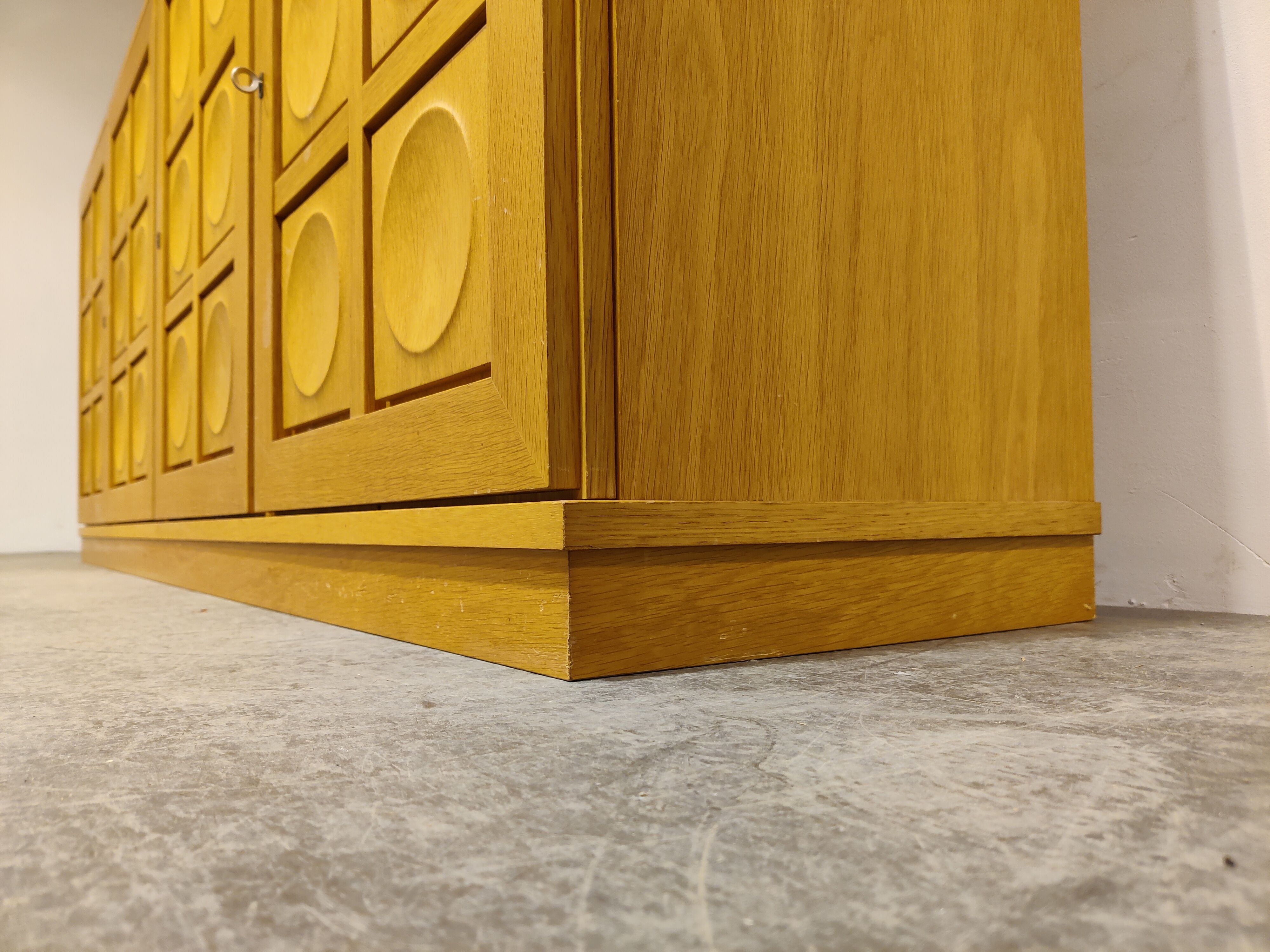 Graphical brutalist credenza, 1970s