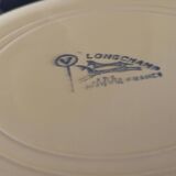 Lot de 5 anciennes assiettes plates Longchamp jaune soleil