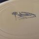 Set of 5 old Longchamp sunny yellow flat plates