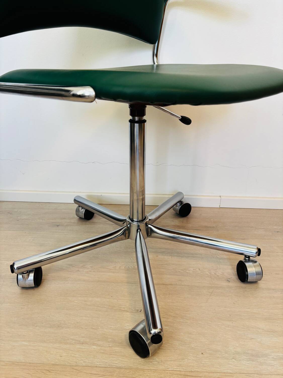 Fully Restored Kovona Green Office Chair from Czechoslovakia 1970’s