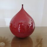 Red ceramic vase from the 60s