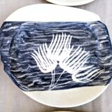 9 different enameled lava plates, 50s/60s signed gd orlat