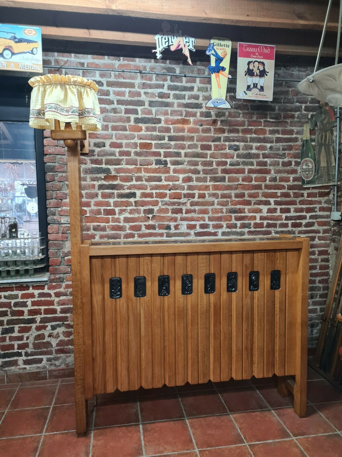 Vintage oak bar Guillerme et Chambron