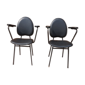 Paire de fauteuils de bureau vintage