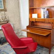 Scandinavian teak secretary bookcase, Denmark, 1960s.