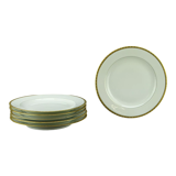 Six flat plates gold inlays by Chastagner in Limoges