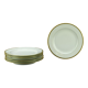 Six flat plates gold inlays by Chastagner in Limoges