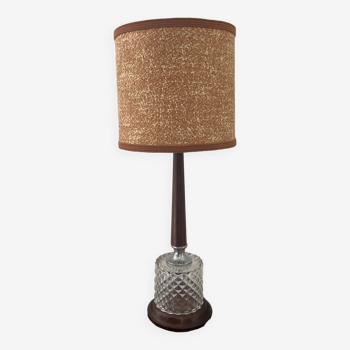 Scandinavian teak and glass lamp from the 60s