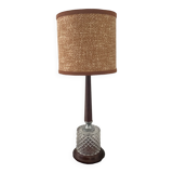 Scandinavian teak and glass lamp from the 60s