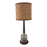 Scandinavian teak and glass lamp from the 60s