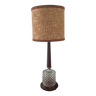 Scandinavian teak and glass lamp from the 60s