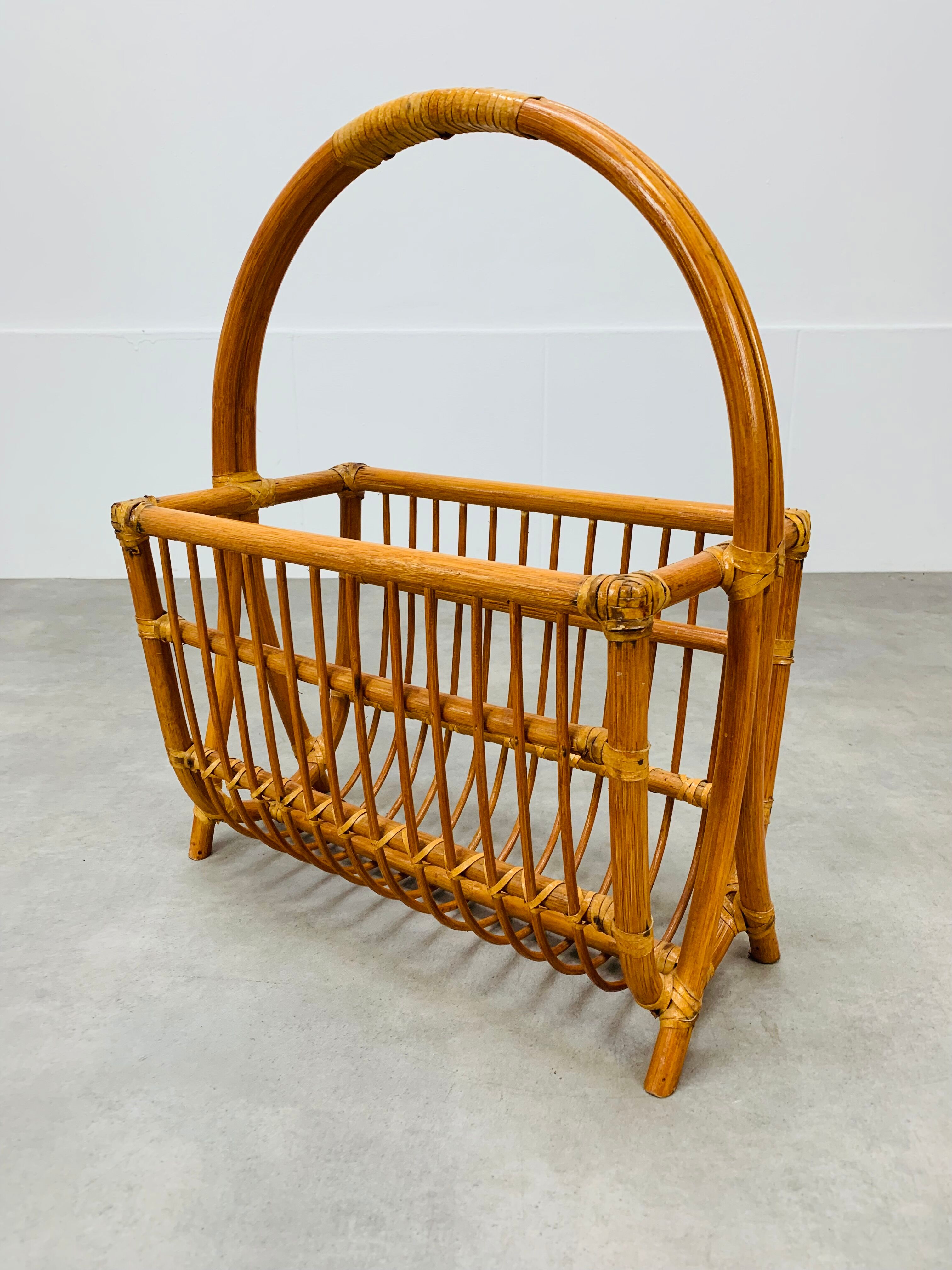 Rattan magazine door 60s
