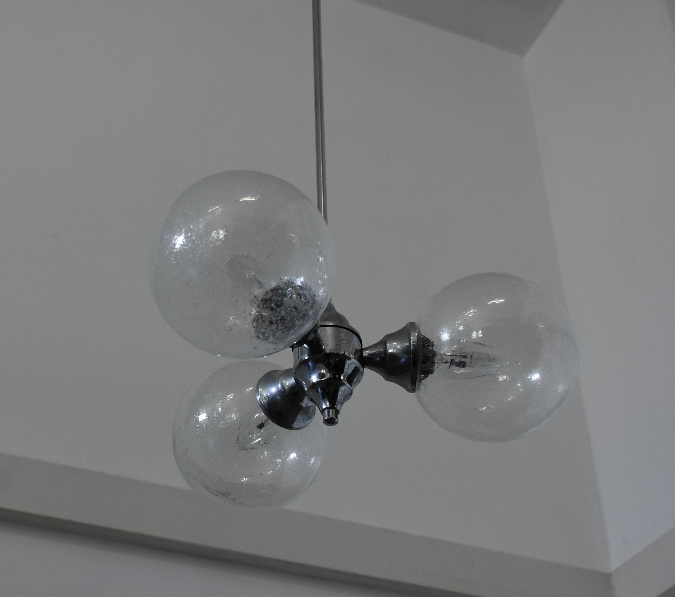 Vintage Sputnik Bubble Glass Lamp