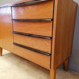 Cmmode vintage en bois, ex Tchécoslovaquie, style scandinave, 1960