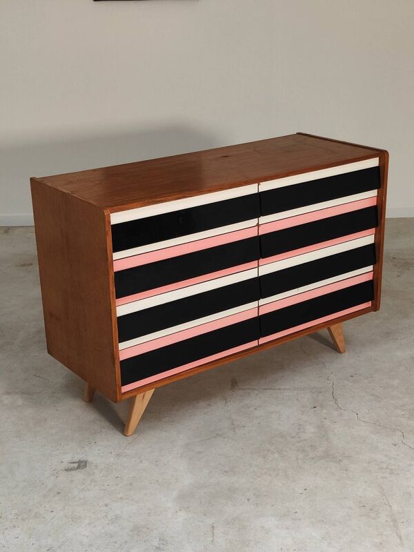 Commode U-453 rose , ancienne édition  par Jiri Jiroutek pour Interier Praha 1960