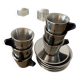 Ikea trivsel vintage 90s espresso coffee service – stainless steel – set of