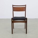 4x dining chair in teak, 1960s new upholstery