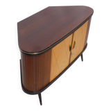 Corner chest of drawers with sliding doors