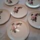 6 dessert plates from Gien model "Chinon" in very good condition.