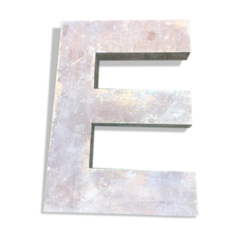 Advertising sign letter E golden color '50s