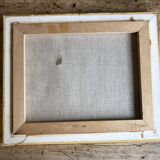 Oil on cardboard, seaside scene