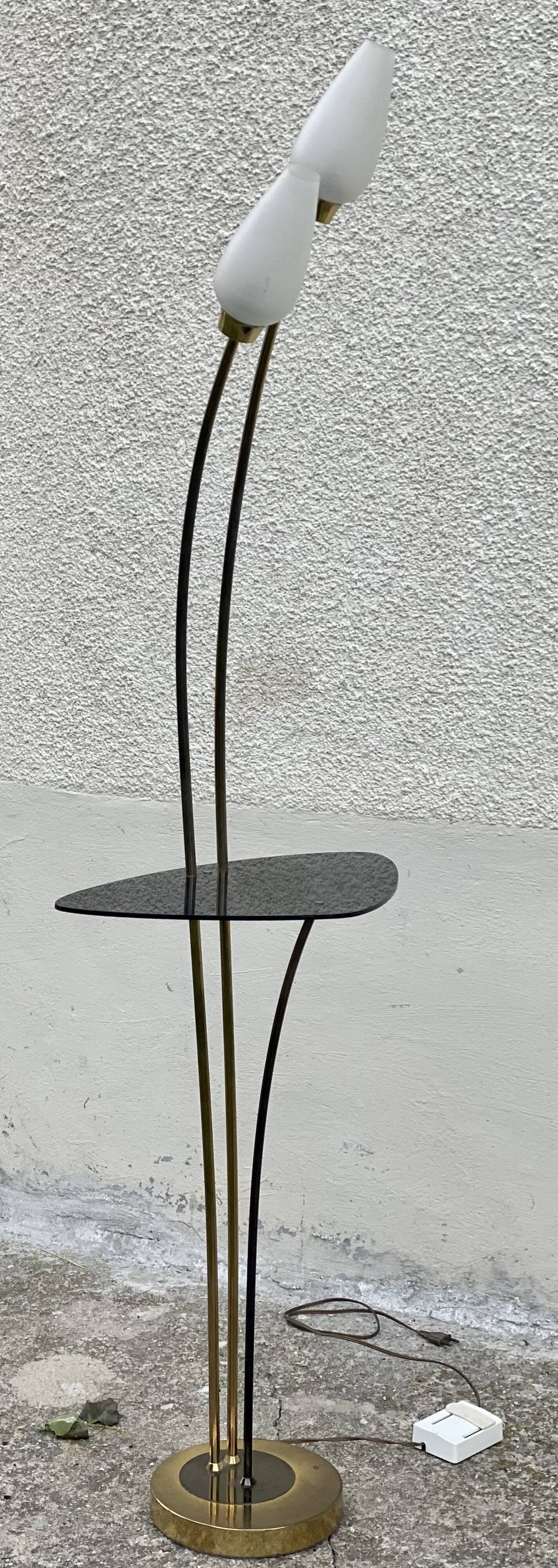 Arlus vintage 1950 reed floor lamp