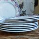 Nine Sarreguemines earthenware dessert plates, Brunoy service, 1940s