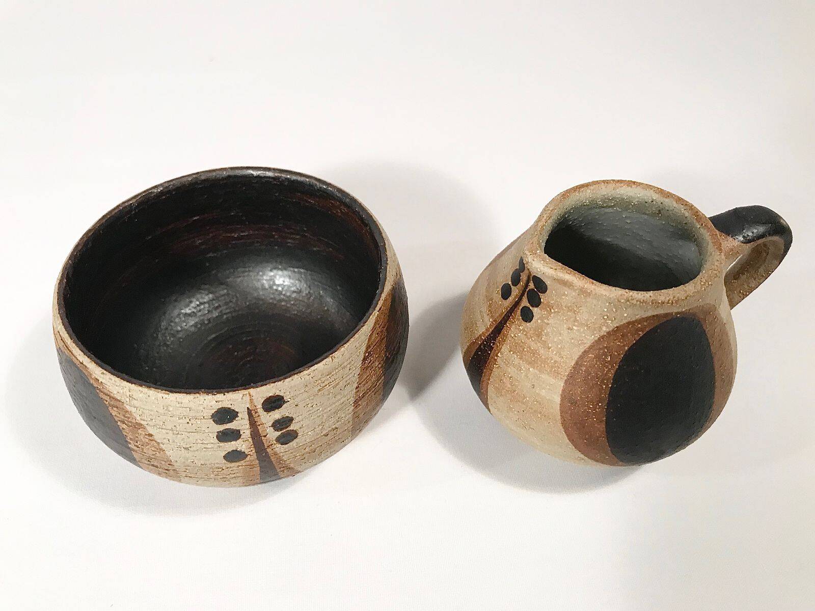 Vintage 24-piece ceramic coffee set from Sgrafo Modern, 1960s, Set of 24