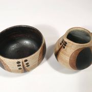 Vintage 24-piece ceramic coffee set from Sgrafo Modern, 1960s, Set of 24