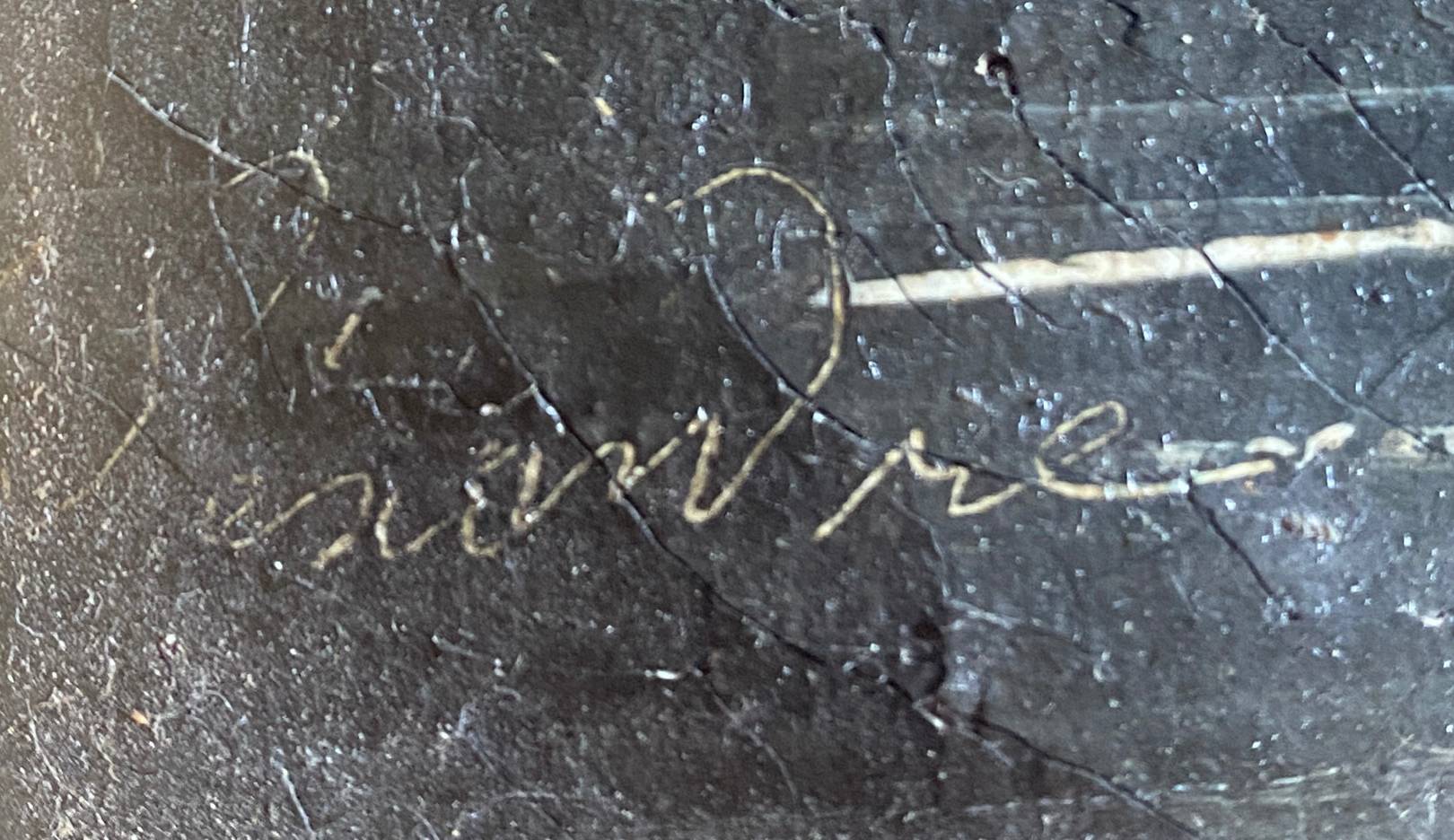 HST/P painting "Animated Barbizon landscape at the river" signed to be restored 19th century