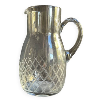 A cut crystal pitcher – Cristalleries Royales de Champagne