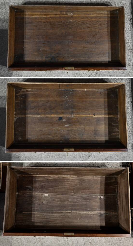 Scribanne chest of drawers in solid mahogany, Georgian period, England – 18th century