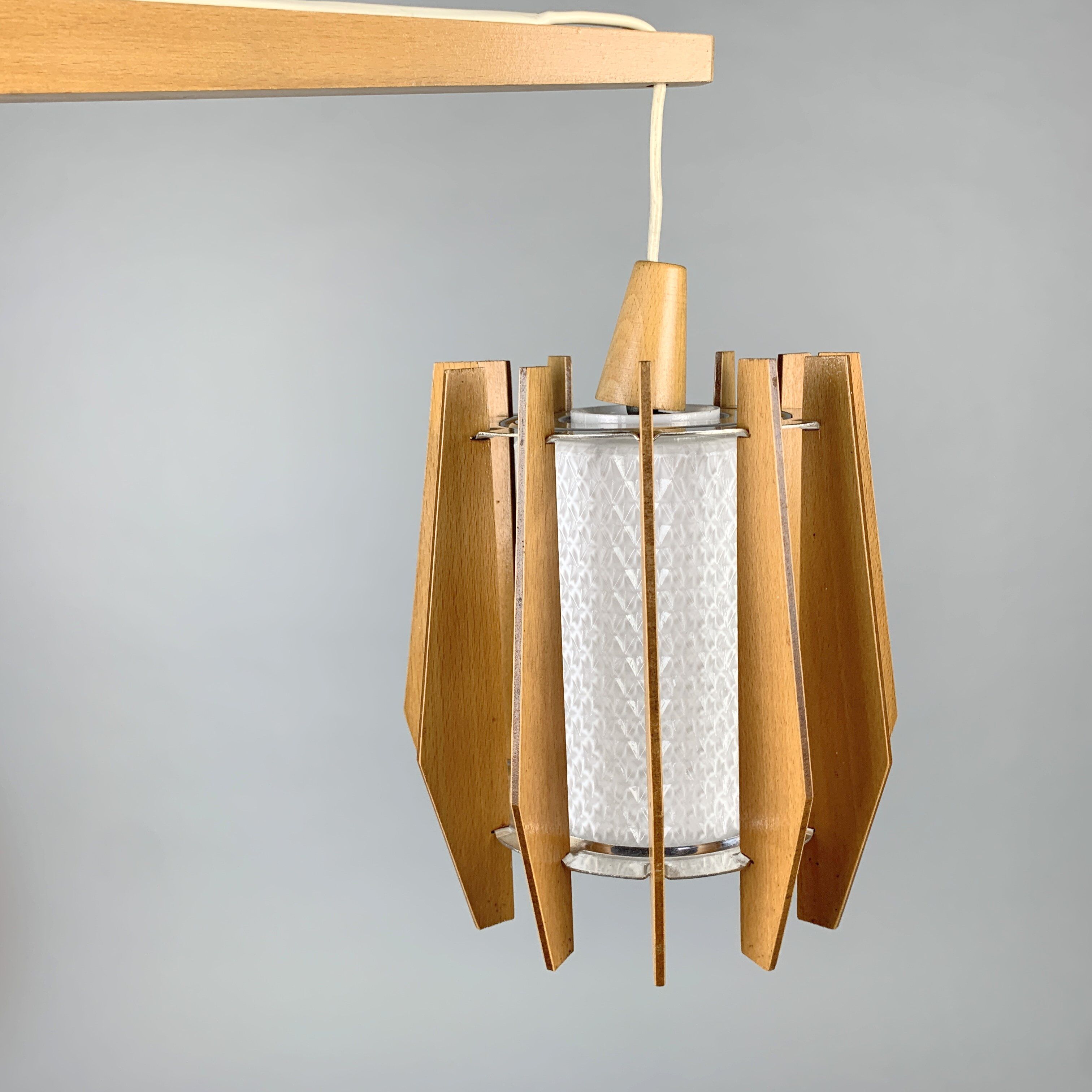 Mid-centrury Wooden Wall Lamp by Drevo Humpolec, Czechoslovakia, 1960's
