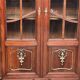 Pair of Louis XV style display cabinets. Hand-painted in gold, carved from solid oak.