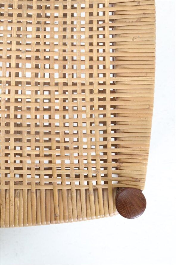 Set of 2 “316” teak/rattan chairs by Peter Hvidt & Orla Mølgaard Nielsen for Søborg Møbler / 1960s