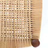 Set of 2 “316” teak/rattan chairs by Peter Hvidt & Orla Mølgaard Nielsen for Søborg Møbler / 1960s