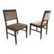 Set of 2 Scandinavian walnut chairs, Sweden, 1970.