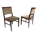 Set of 2 Scandinavian walnut chairs, Sweden, 1970.